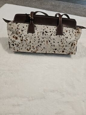 Bellissimo Cavalcanti Collection Genuine Leather Hair/Hide Italian Handbag- O/S